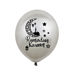 Ramadan Mubarak Sølv Balloner