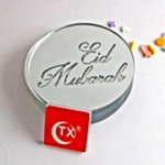 Eid Mubarak Runde Kagetoppe Sølv