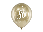 80 Års Balloner Guld