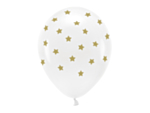 Basic Stjerne Balloner Hvid/Guld