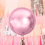 Kuglerund Folieballon Lyserød