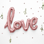 Love Folieballon Rosaguld