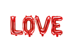 Love Folieballoner Rød