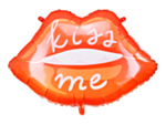 Kiss Me Læber Folieballon