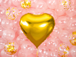 Hjerte Folieballon Guld