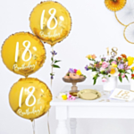 Rund 18th Birthday Folieballon Guld