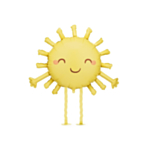 Gående Sol Folieballon