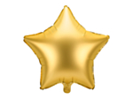Stjerne Folieballon Mat Guld