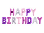 Happy Birthday Folieballoner Multifarvet