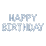 Happy Birthday Folieballoner Lyseblå