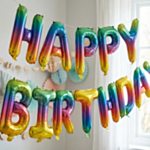 Happy Birthday Folieballoner Regnbue