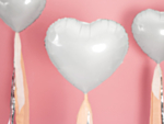 Hjerte Folieballon Hvid