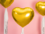 Hjerte Folieballon Guld