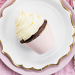Guldkantet Cupcake Wrappers Lyserød