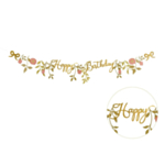 Blomster Happy Birthday Guirlande Guld