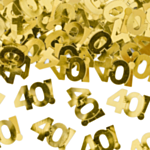 40 Års Konfetti Guld