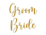 Bride & Groom Glasmarkører
