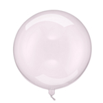 Transparent Kuglerund Ballon Lyserød