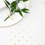Prikket Organza Bordløber Guld