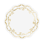 Ornament Dækkeservietter Guld/Hvid