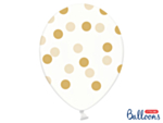 Prikket Balloner Guld/Klar