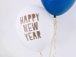 Happy New Year Balloner Pastelhvid