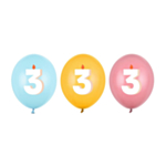 3 Års Fødselsdag Latexballoner