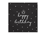 Happy Birthday Servietter Sort