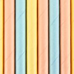 Papirsugerør Pastel Multifarvet