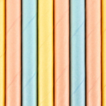 Papirsugerør Pastel Multifarvet
