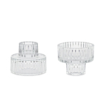 2-i-1 Glas Lysestager