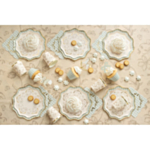 Blomster Paptallerkener Beige