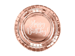 Happy Birthday Tallerkener Rosaguld