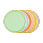 Guldkant Tallerkener Pastel Mix