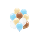 Ballonbuket Pastel Blå/Brun