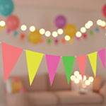 Vimpelguirlande Neon