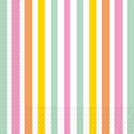 Stribede Servietter Pastel Multi