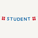 Student Flagguirlande Blå