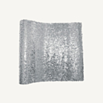 Glitter Bordløber Sølv