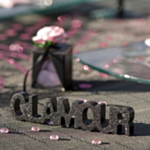 3D Glamour Skilt Glitter Sort