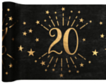 20 Års Bordløber Guld/Sort