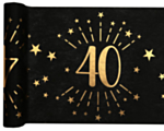 40 Års Bordløber Guld/Sort