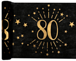 80 Års Bordløber Guld/Sort