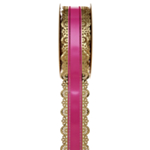 Guldkant Blondebånd Pink