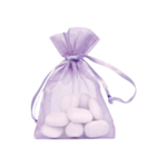 Satinbånd Organzaposer Lilla