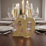 20 Års Bordtal Figur Guld