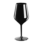 Premium Plastik Vinglas Sort