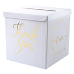 Thank You Bryllupspengeboks Hvid/Guld