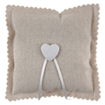 Hjerte Ringpude Beige