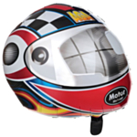 Racerhjelm Folieballon Rød